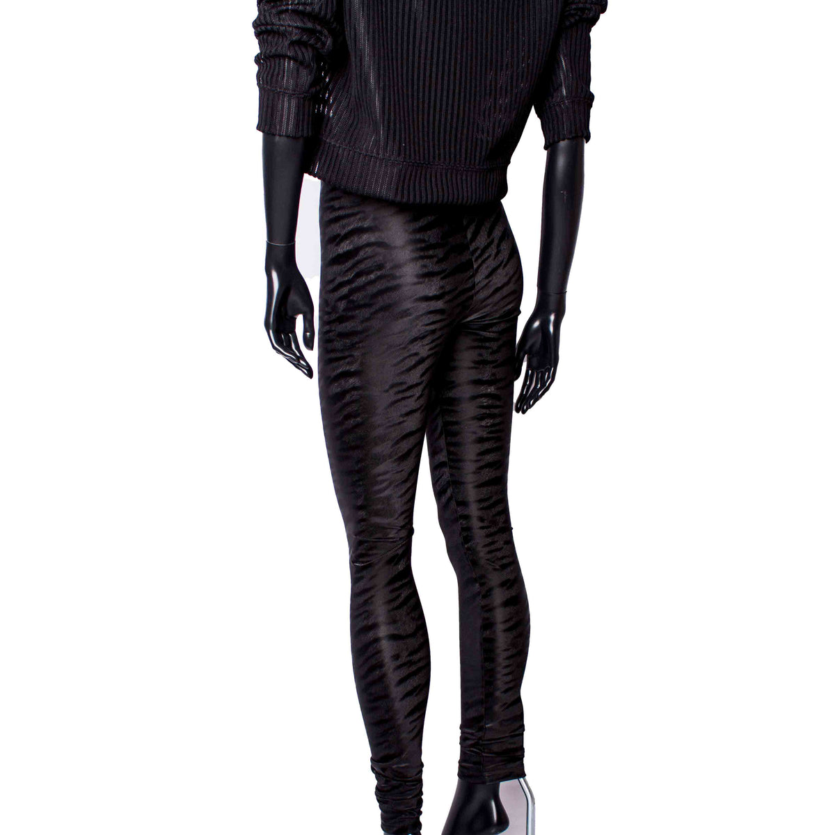 Handmade Leggings: Black Tiger