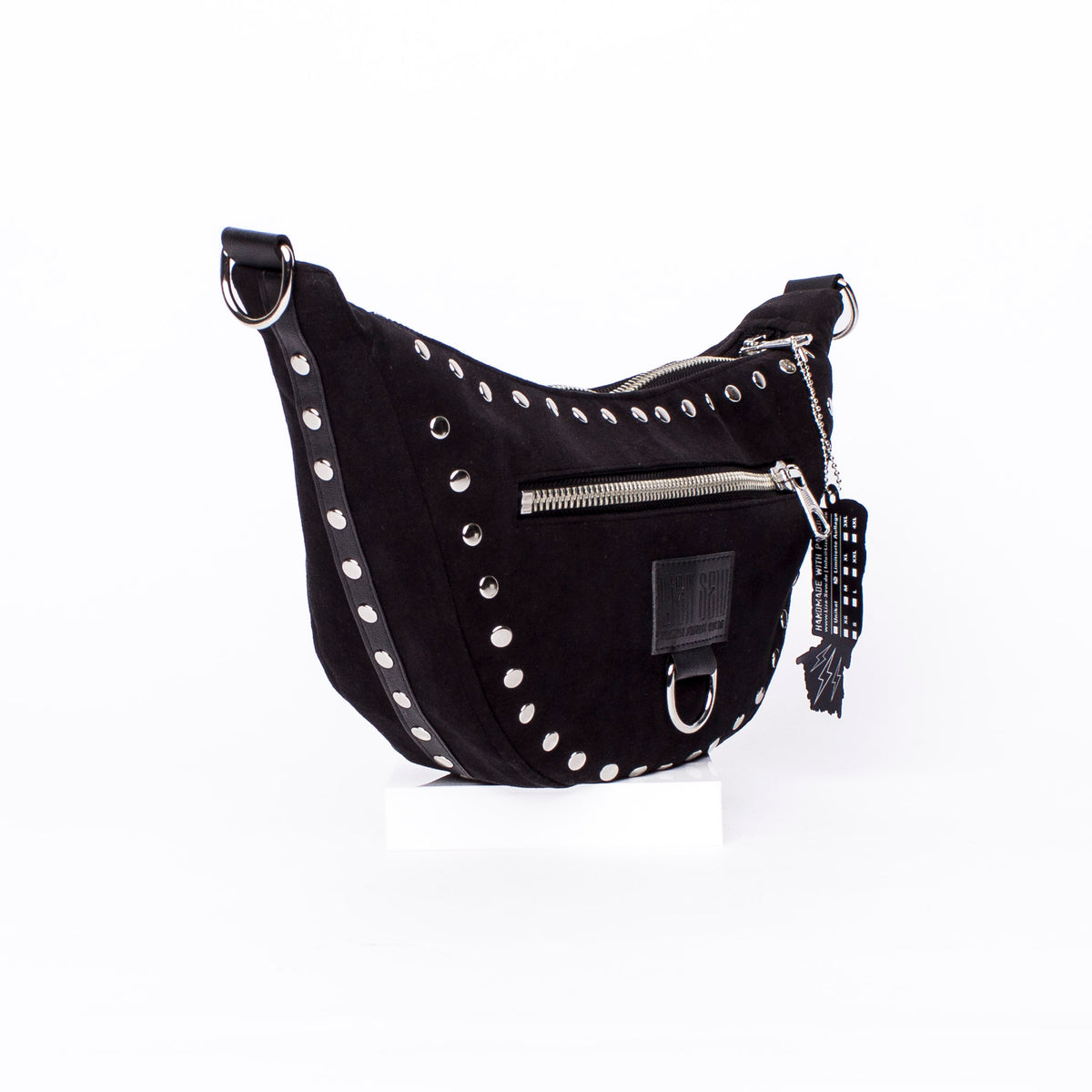 Moonbag - Flat Studded Suede
