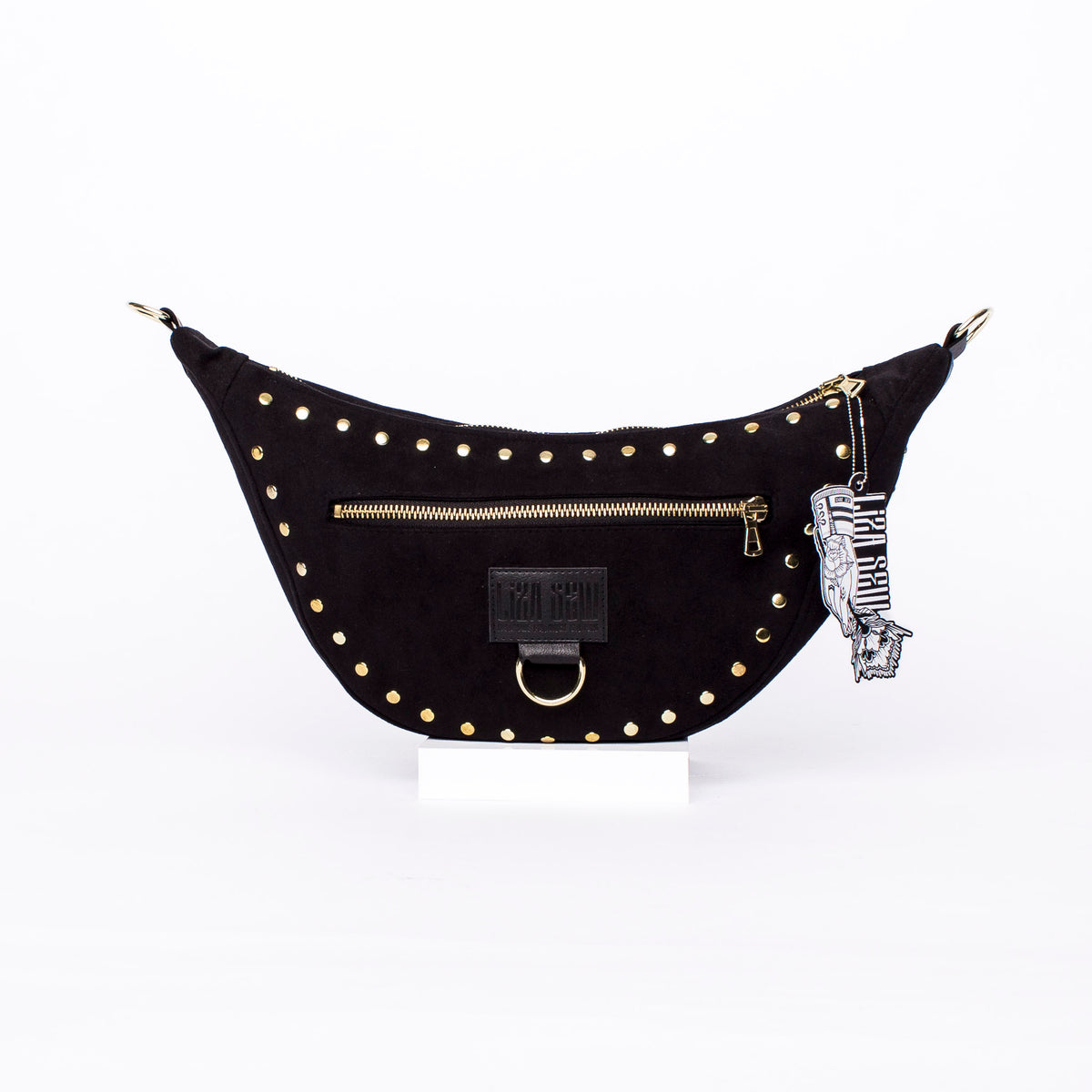 Moonbag - Flat Studded Suede