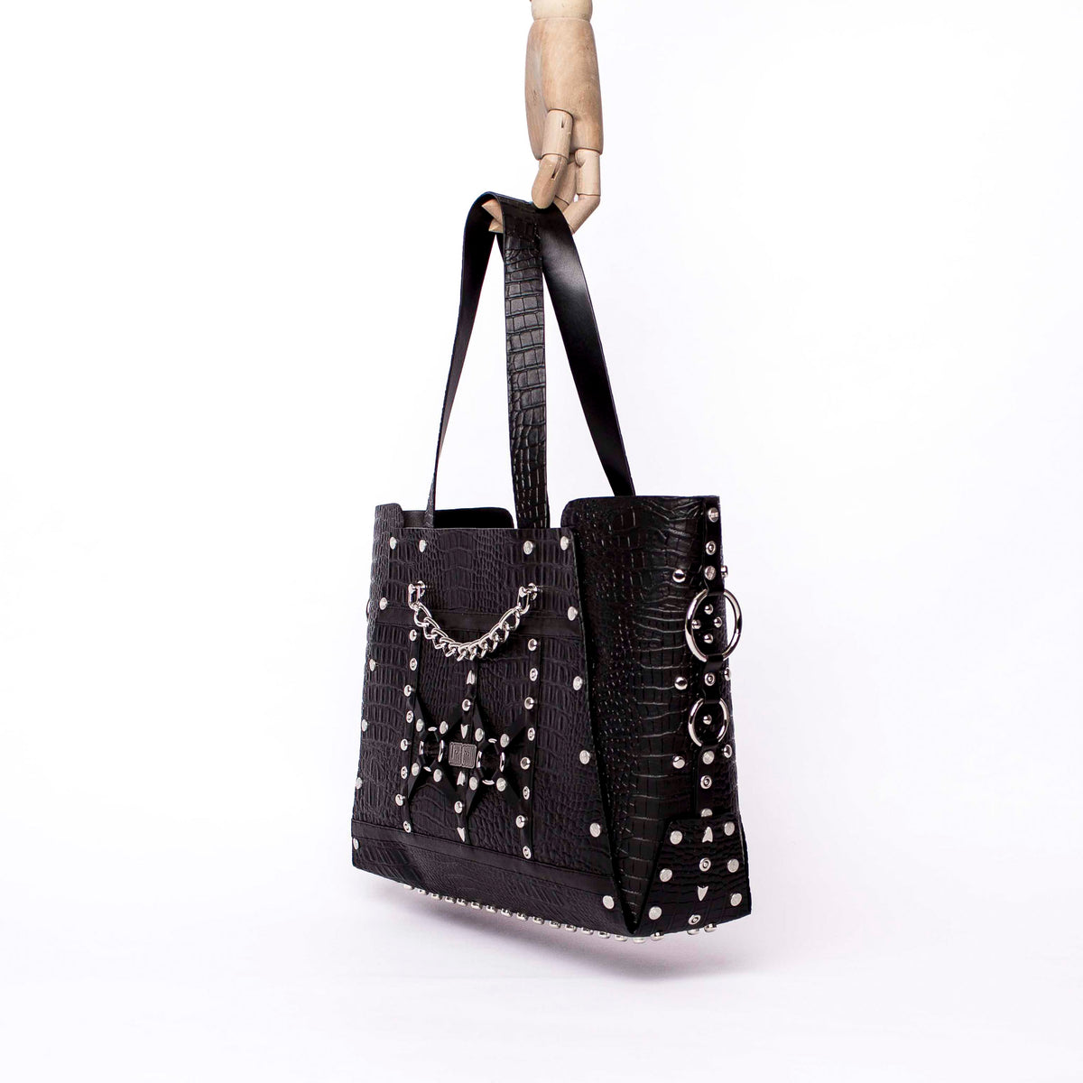 Studded Bag- Croc