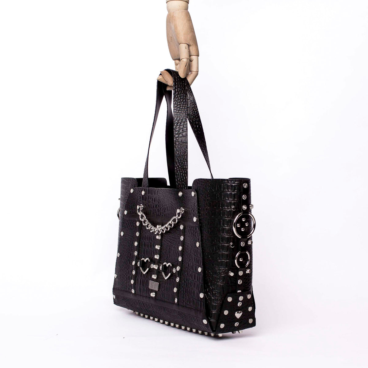 Studded Bag- Love Croc