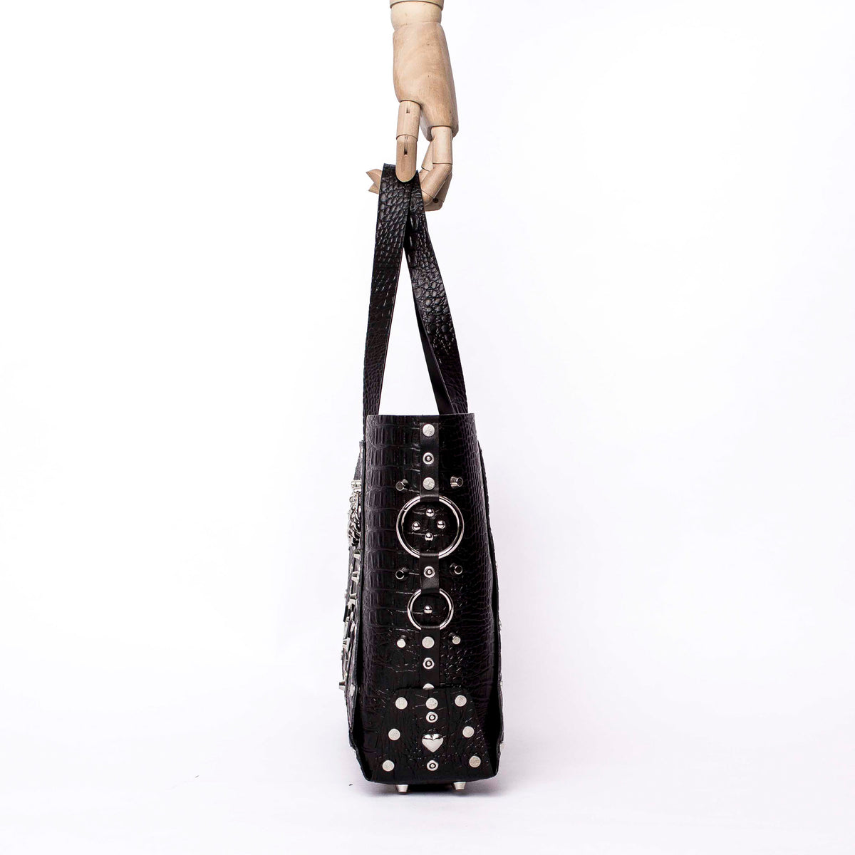 Studded Bag- Love Croc