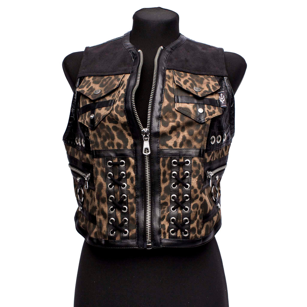 Weste: Lace-Up-Leo