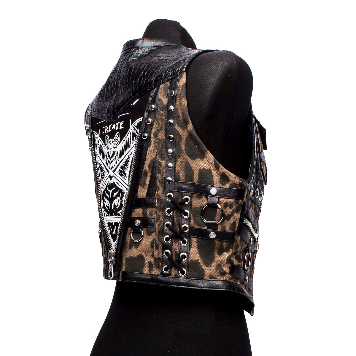 Weste: Lace-Up-Leo