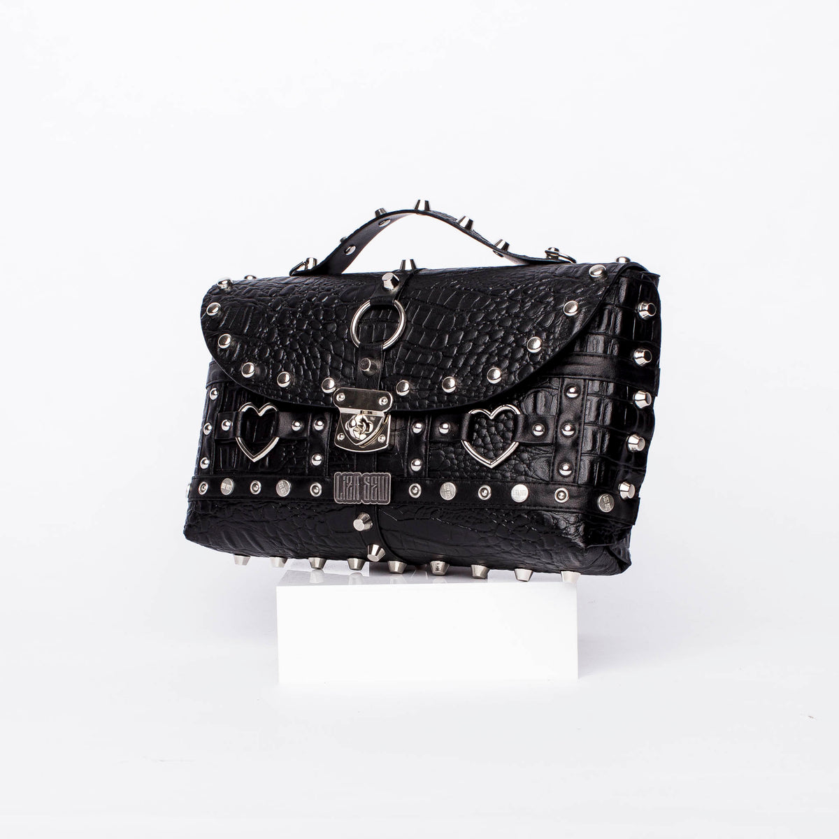 Studded Bigger Bag: Croc Love