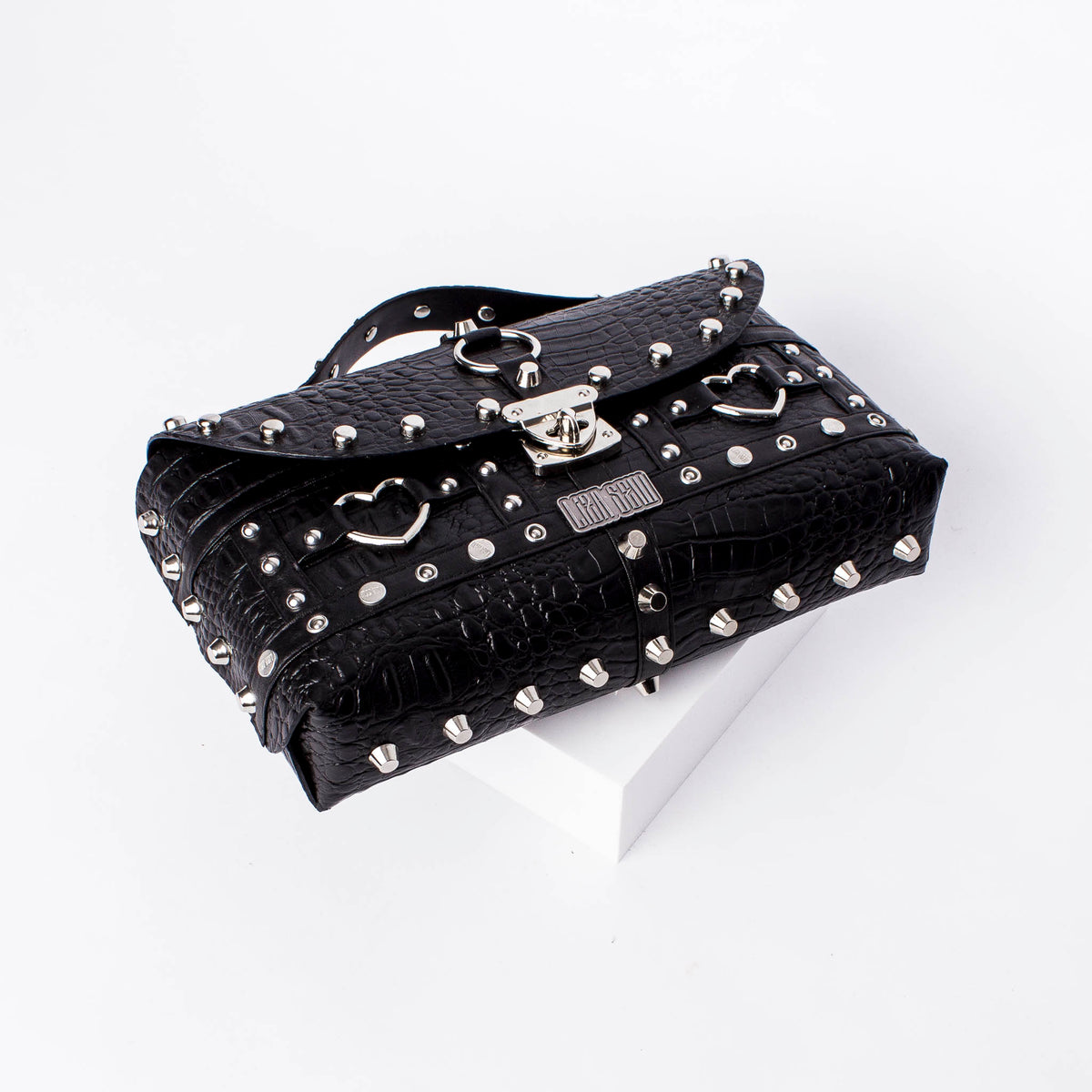 Studded Bigger Bag: Croc Love