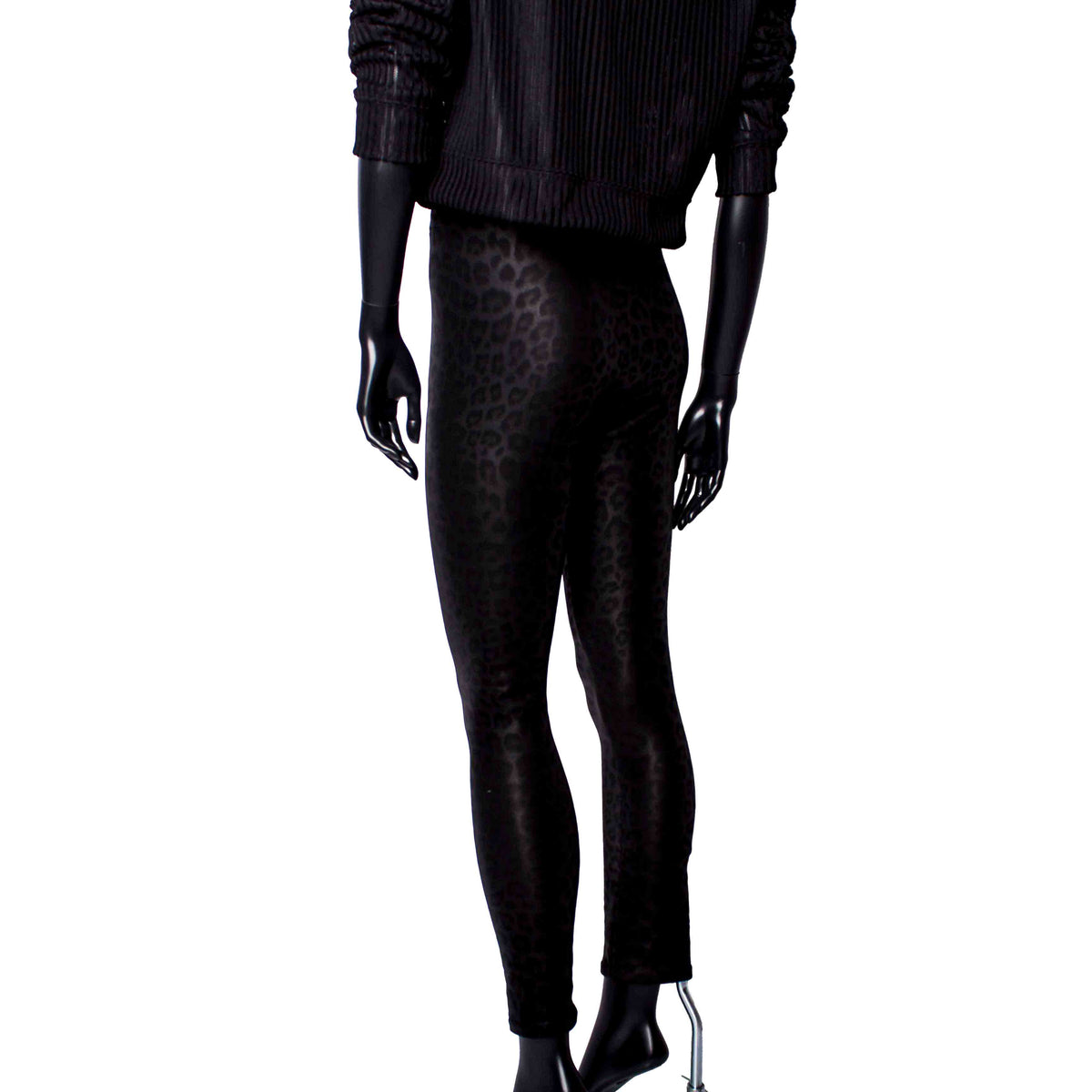 Handmade Lace-Up Leggings: Black Leo