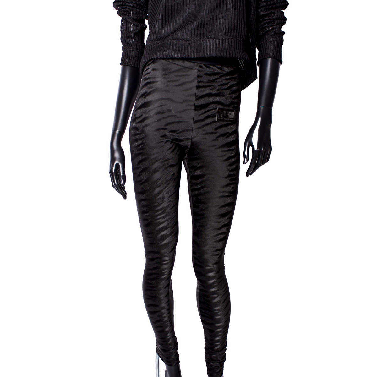 Handmade Leggings: Black Tiger