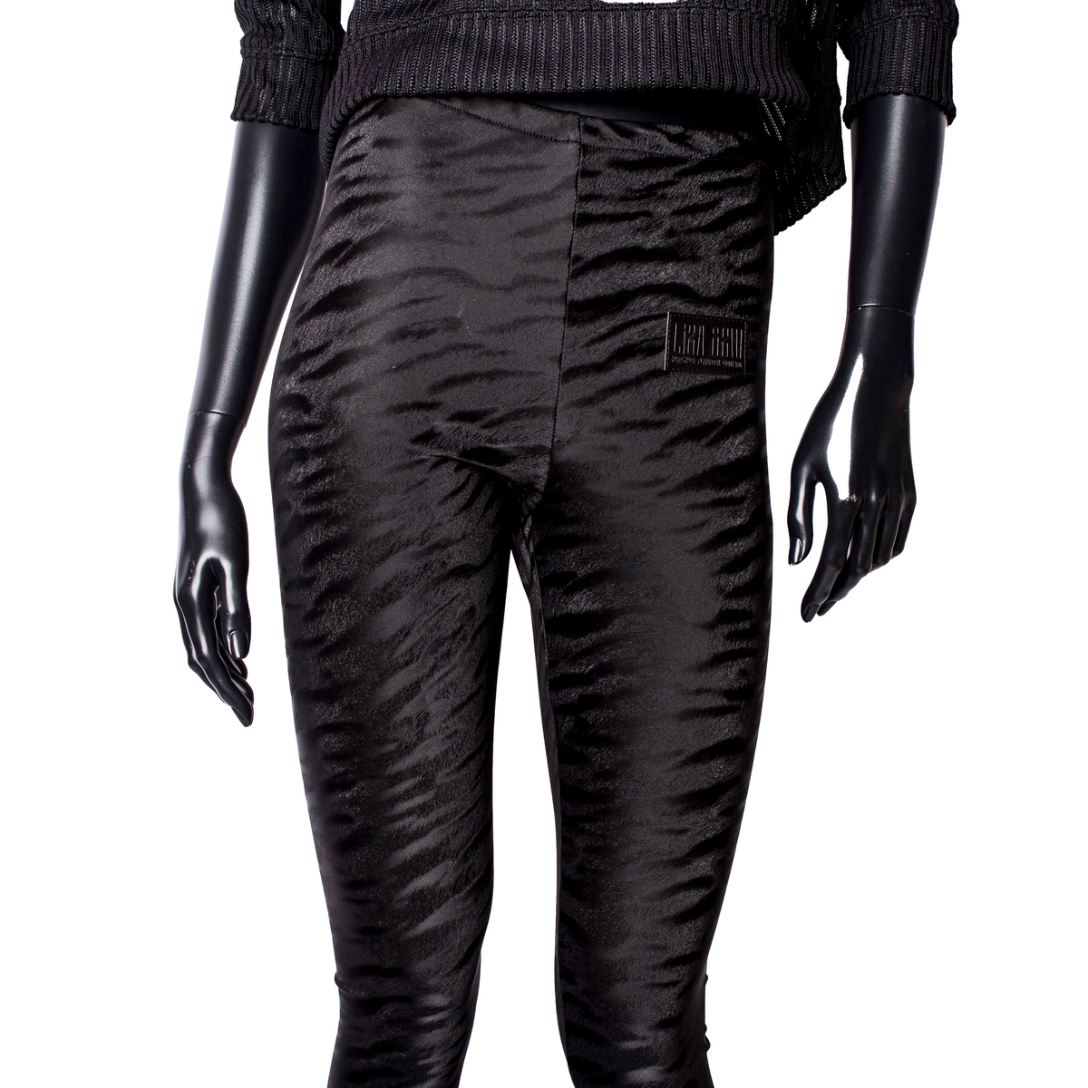 Handmade Leggings: Black Tiger