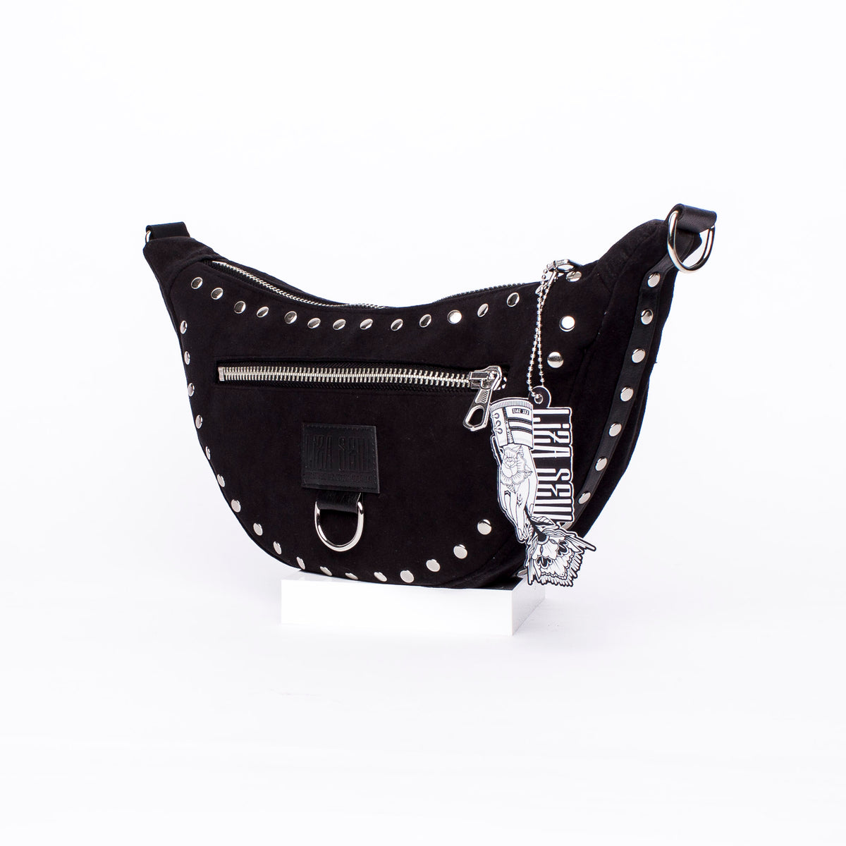 Moonbag - Flat Studded Suede