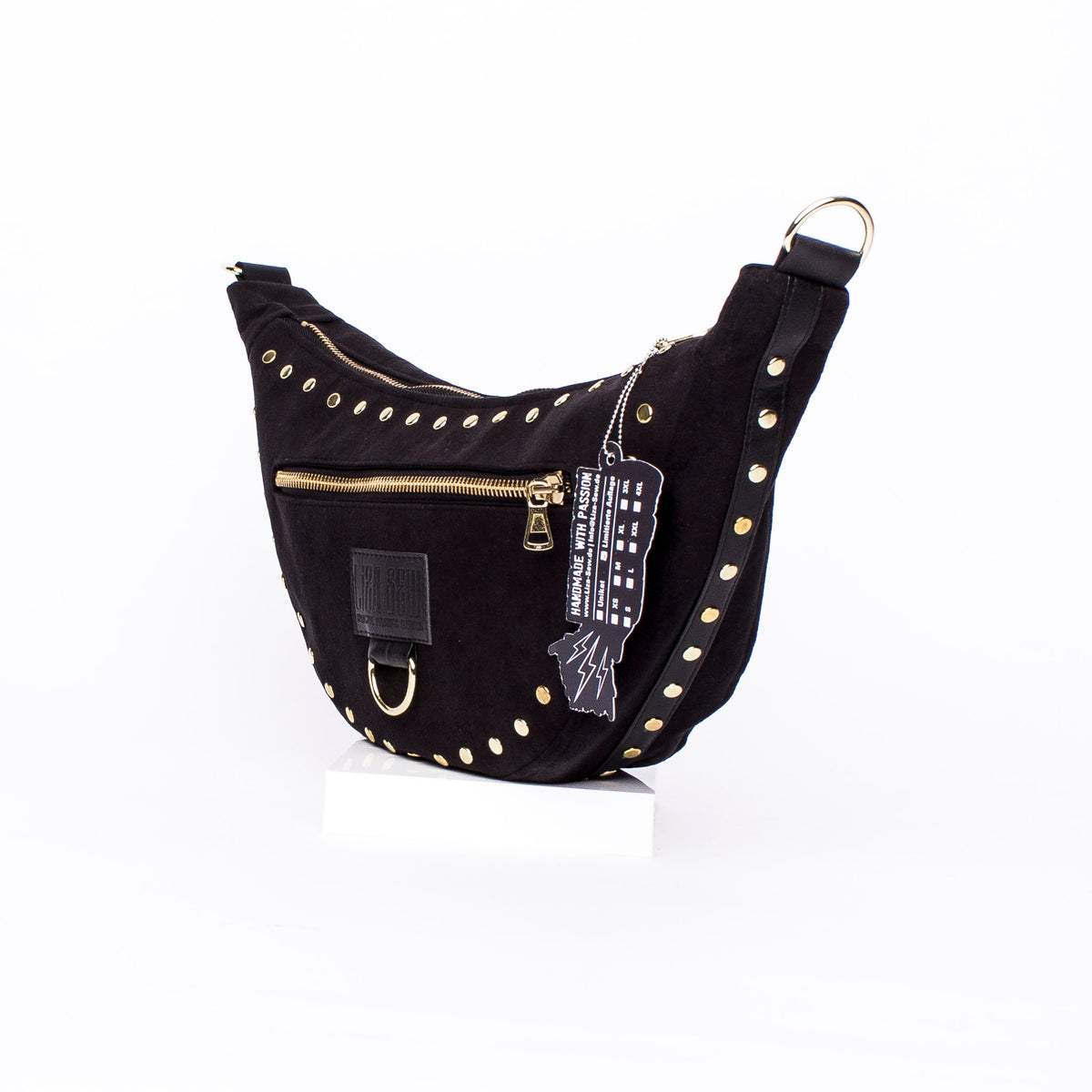 Moonbag - Flat Studded Suede