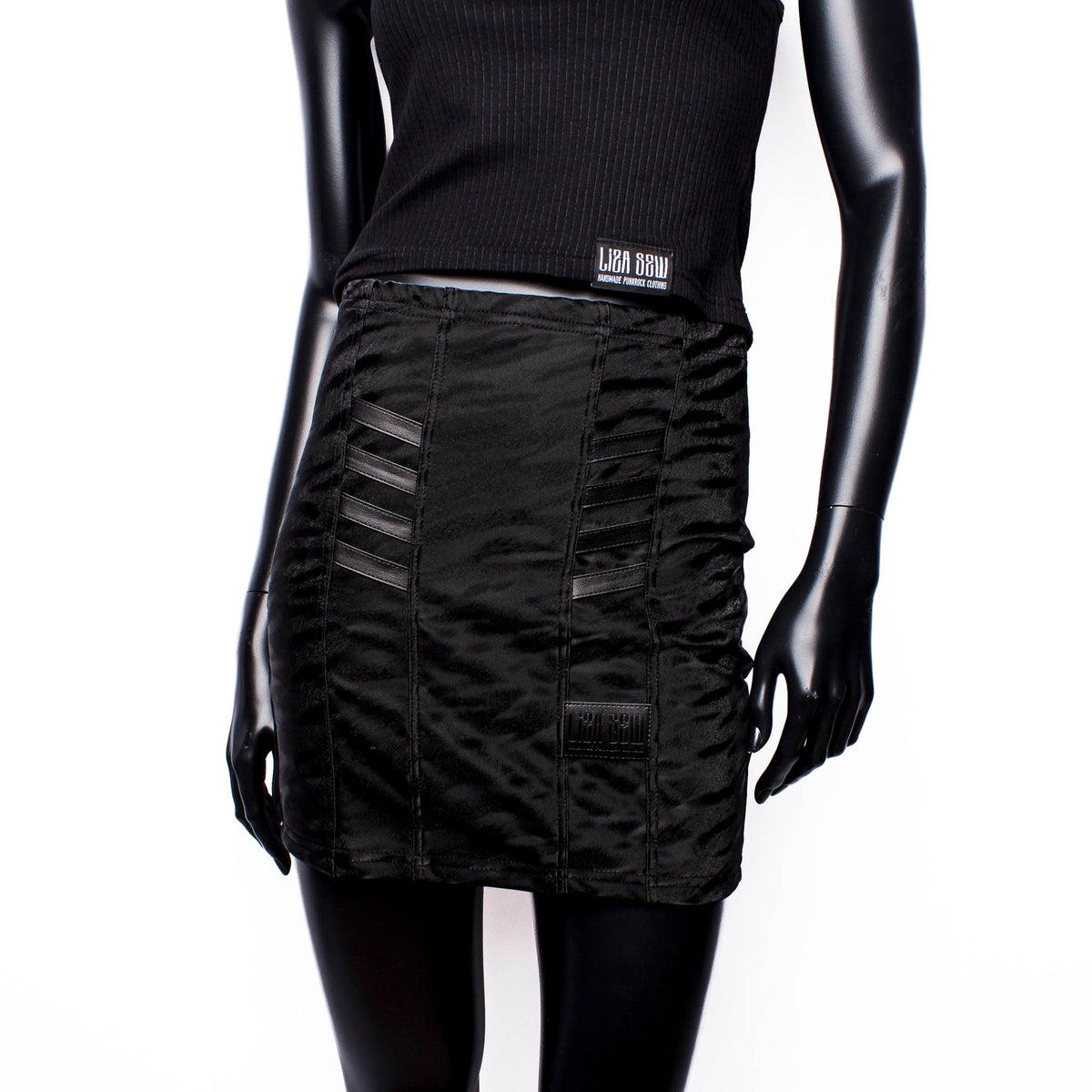 Stretch Skirt: Black Tiger