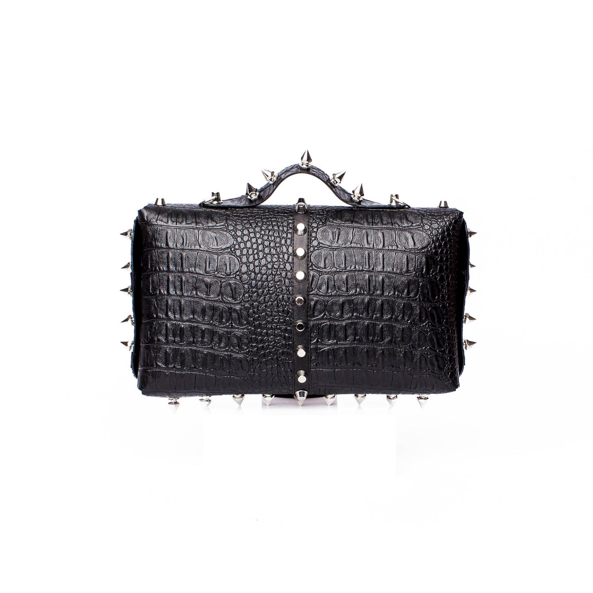 Studded Bigger Bag: Spiked Love Croc
