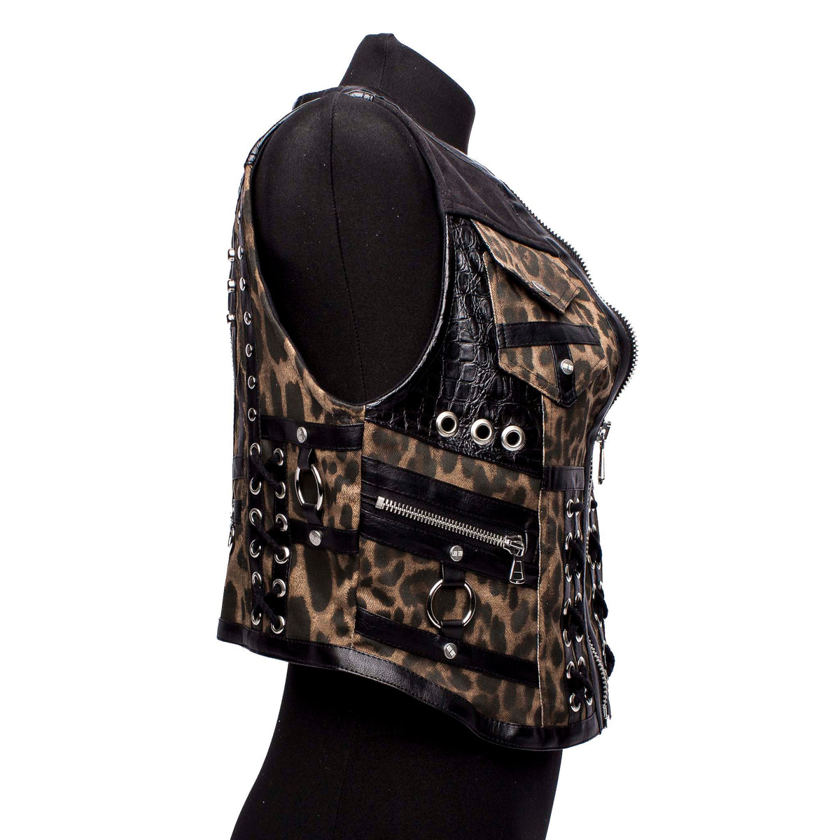 Weste: Lace-Up-Leo