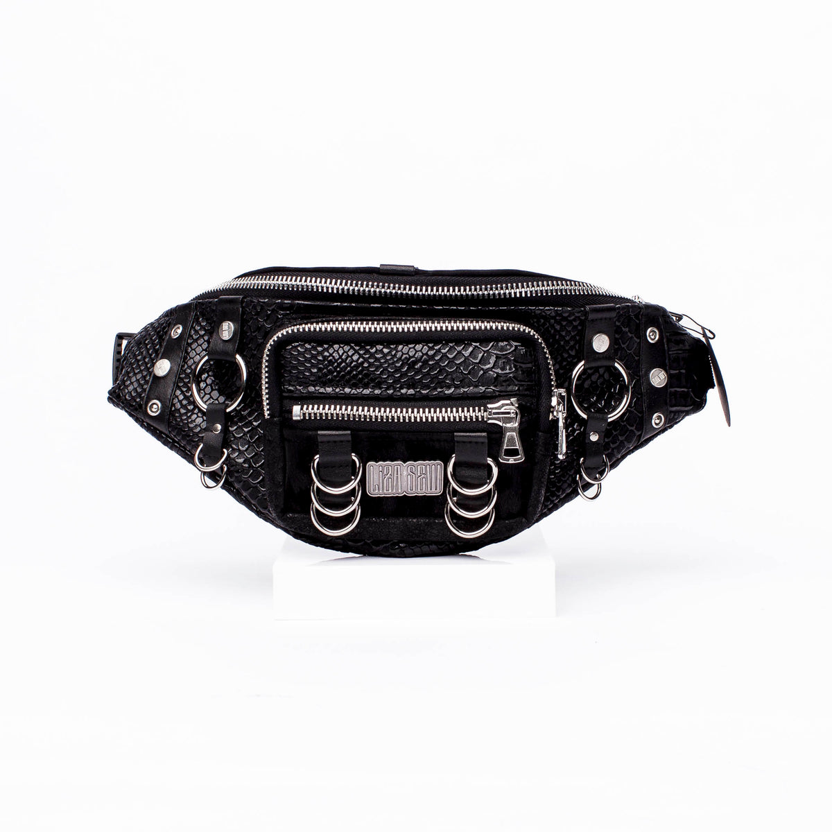 Hipbag- black croc