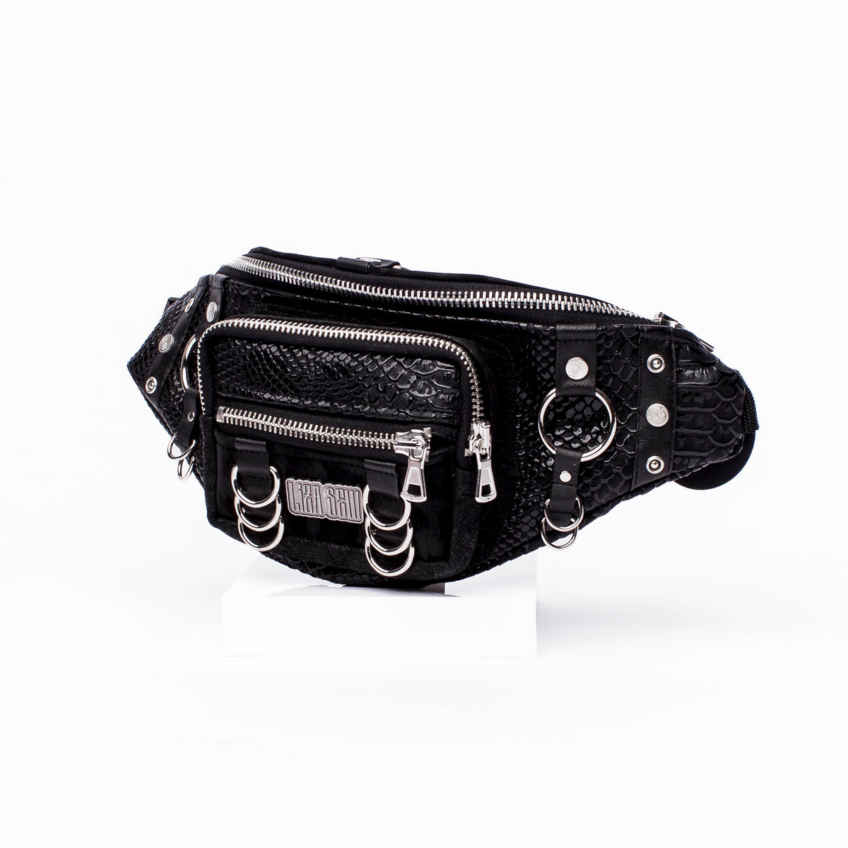 Hipbag- black croc