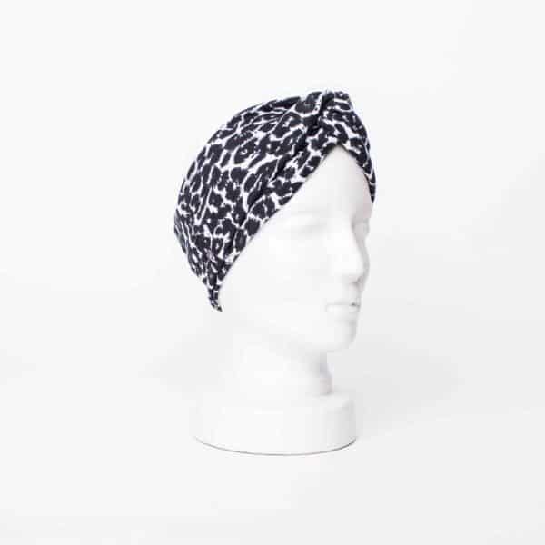 Headband Turban: Black & White Wild – Bild 2