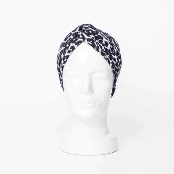 Headband Turban: Black & White Wild