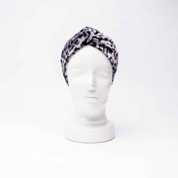 Headband Turban: Wild Grey Velvet – Bild 2